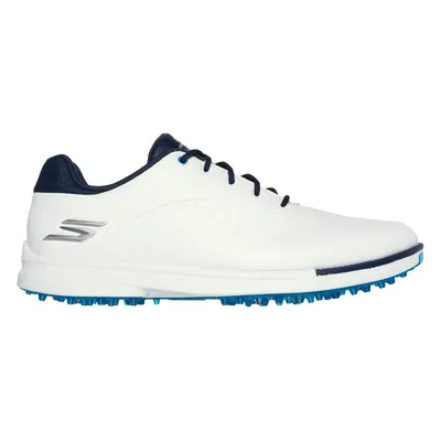 Skechers Men's GO GOLF Tempo GF Golf Shoes in White/Navy Blue, Size | Synthetic/Textile