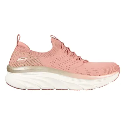 Skechers Women's Relaxed Fit: D'Lux Walker - Let it Glow Sneaker in Rosegold, Size | Textile, Ve