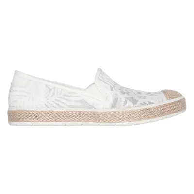 Skechers Women's BOBS Flexpadrille Luxe - Sheer Joy Slip-On Shoes in Off White, Size | Textile, 