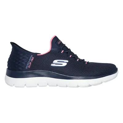 Skechers Women's Slip-ins: Summits - Diamond Dream Sneaker in Navy Blue/Pink, Size | Textile/Syn