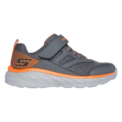 Skechers Boy's Boundless Sneaker in Charcoal/Orange, Size | Synthetic/Textile, Machine Washable