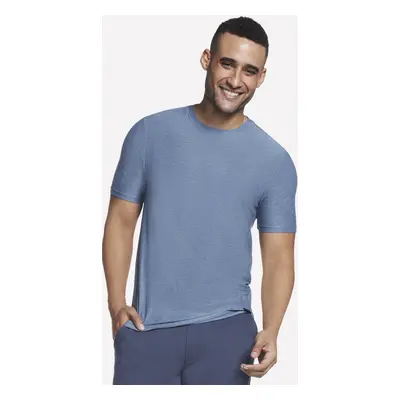 Skechers Men's GO DRI All Day T-Shirt in Blue/Gray, Size | Polyester