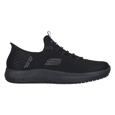 Skechers Men's Slip-ins Work Slip-Resistant: Summits - Colsin Sneaker in Black, Size | Textile