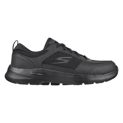 Skechers Men's GO WALK - Compete Sneaker in Black, Size | Leather/Textile/Synthetic