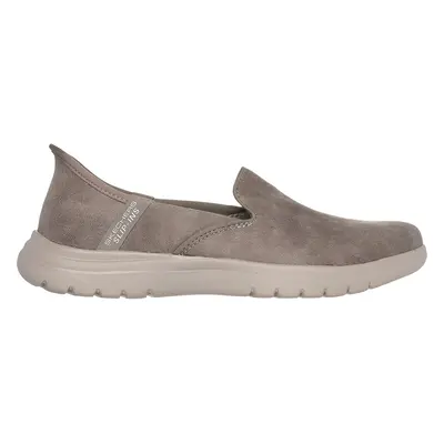 Skechers Women's Slip-ins: On-the-GO Flex - Captivating Flats in Taupe, Size | Textile, Vegan, M