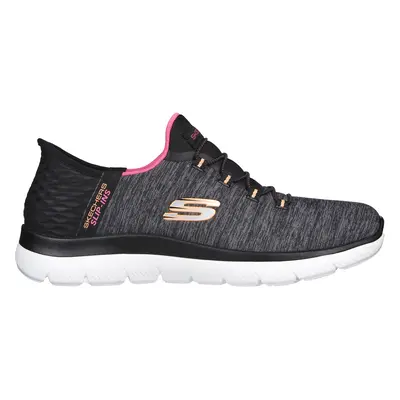 Skechers Women's Slip-ins: Summits - Dazzling Haze Sneaker in Black, Size | Textile/Synthetic, V