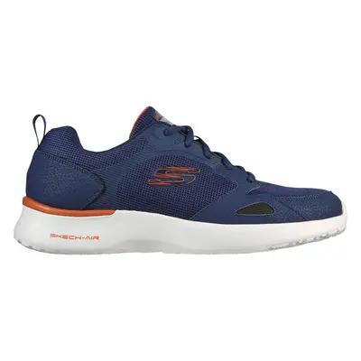 Skechers Men's Skech-Air Dynamight Sneaker in Navy Blue/Orange, Size | Textile/Synthetic