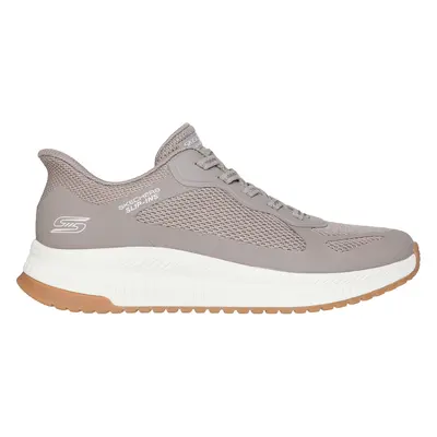 Skechers Women's Slip-ins: BOBS Squad - Staple Look Sneaker in Taupe, Size | Textile/Synthetic, 