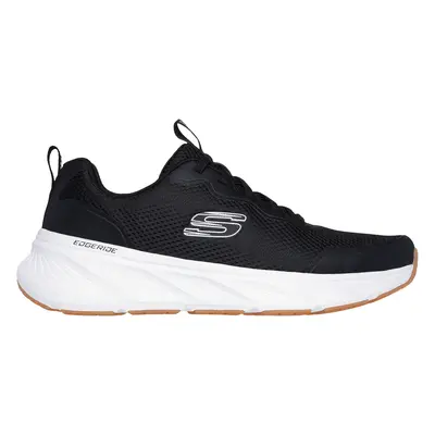 Skechers Men's Edgeride Sneaker in Black/White, Size | Textile/Synthetic, Vegan, Machine Washabl