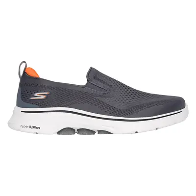 Skechers Men's GO WALK - Proctor Sneaker in Gray/Orange, Size | Textile/Synthetic, Machine Washa