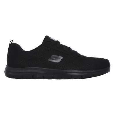 Skechers Women's Work Relaxed Fit: Ghenter - Bronaugh SR Sneaker in Black, Size | Textile/Synthe