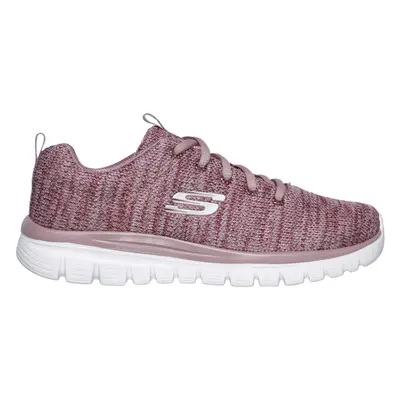 Skechers Women's Graceful - Twisted Fortune Sneaker in Mauve, Size | Textile/Synthetic, Vegan, M