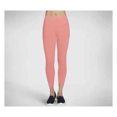 Skechers Women's GO WALK High-Waisted 7/8 Legging in Coral, Size | Nylon/Spandex