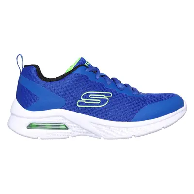 Skechers Boy's Microspec Max - Kaptix Sneaker in Blue/Lime, Size | Textile/Synthetic