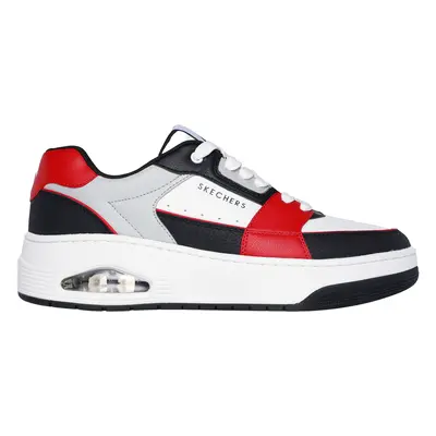 Skechers Men's Uno Court - Low-Post Sneaker in White/Red/Black, Size | Leather/Synthetic/Textile