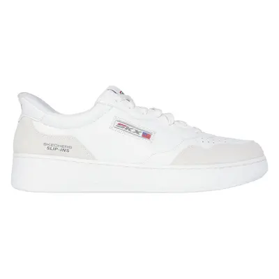 Skechers Men's Slip-ins: Sport Court 2.0 - Konor Sneaker in White, Size | Leather/Synthetic/Text