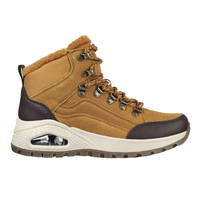 Skechers Women's Uno Rugged - Winter Feels Boots in Wheat, Size | Leather/Synthetic/Textile