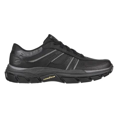 Skechers Men's Relaxed Fit: Respected - Edgemere Sneaker in Black, Size | Leather/Synthetic/Text