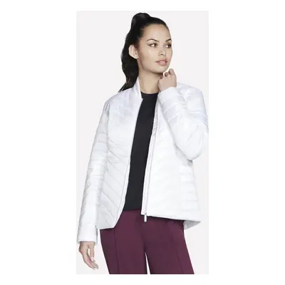 Skechers Women's GO SHIELD Shine Jacket in White, Size Small | Nylon