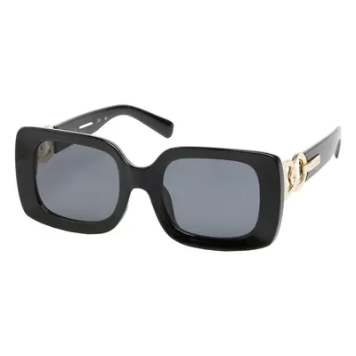 Skechers Women's Rectangle Sunglasses in Black/Gold