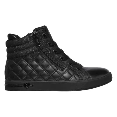 Skechers Girls Shoutouts - Quilted Squad Sneaker in Black, Size | Synthetic/Textile