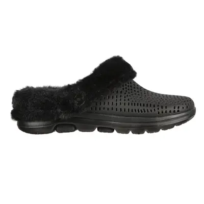 Skechers Women's Foamies: GO WALK Lined - Cosy Embrace Shoes in Black, Size | Textile/Synthetic,