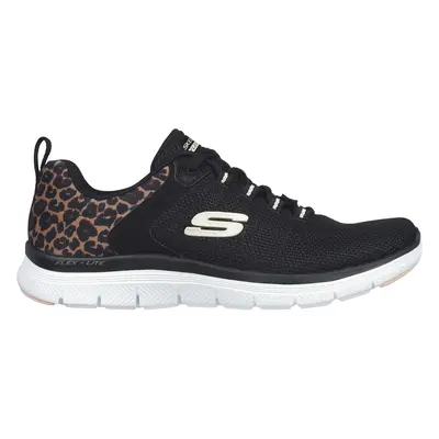 Skechers Women's Flex Advantage 4.0 - Wild Ballad Sneaker in Black/Leopard, Size | Textile, Vega