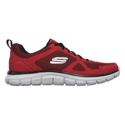 Skechers Men's Track - Bucolo Sneaker in Red/Black, Size | Leather/Textile/Synthetic