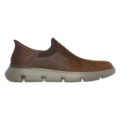 Skechers Men's Slip-ins: Garza - Dorado Shoes in Brown, Size | Leather/Textile/Synthetic