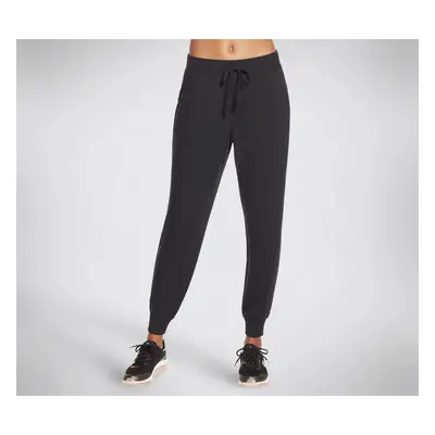 Skechers Women's SKECHLUXE Restful Jogger Pant in Black, Size Medium | Rayon/Polyester/Spandex