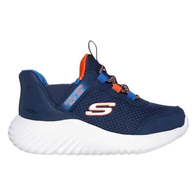 Skechers Slip-ins: Bounder - Brisk-Burst Sneaker in Navy Blue/Blue, Size | Synthetic/Textile, Ma