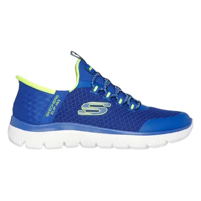 Skechers Boy's Slip-ins: Summits - High Range Sneaker in Blue/Lime, Size | Textile/Synthetic, Ve