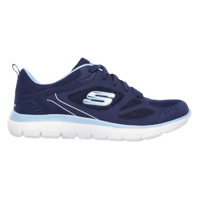 Skechers Women's Summits - Suited Sneaker in Navy Blue/Blue, Size | Leather/Textile/Synthetic