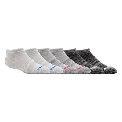 Skechers Boy's Pack Low Cut Non Terry Socks in Gray, Size Small