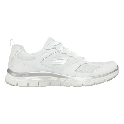 Skechers Women's Flex Appeal 4.0 - Active Flow Sneaker in White, Size | Textile/Leather