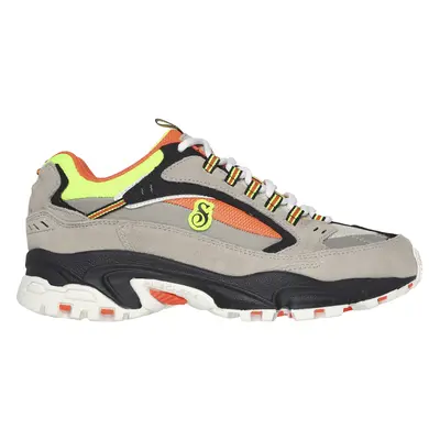 Skechers Men's Snoop Dogg: Stamina - Snoop '91 Sneaker in Gray/Orange, Size | Leather/Textile/Sy