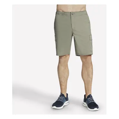 Skechers Men's Downtown Cargo Inch Short in Olive/Gray, Size Large | Polyester