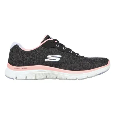 Skechers Women's Flex Appeal 4.0 - Fresh Move Sneaker in Black/Coral, Size | Textile/Synthetic, 