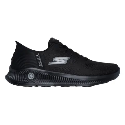 Skechers Men's Slip-ins: GO WALK Anywhere - Worldwide Sneaker in Black, Size | Textile/Synthetic