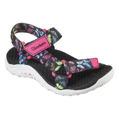 Skechers Girls Reggae - Butterfly Squad Sandals in Black, Size | Textile, Machine Washable