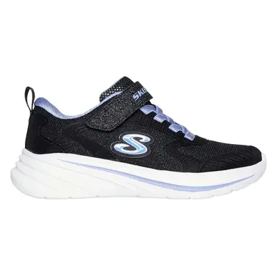 Skechers Girls Wave Sneaker in Black, Size | Textile/Synthetic, Machine Washable