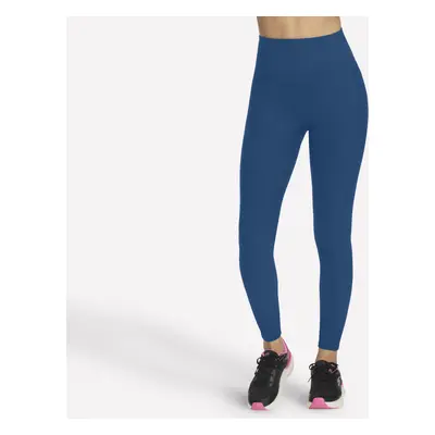 Skechers Women's GO FLEX RIB FL High-Waisted Legging in Teal/Navy Blue, Size | Nylon/Spandex