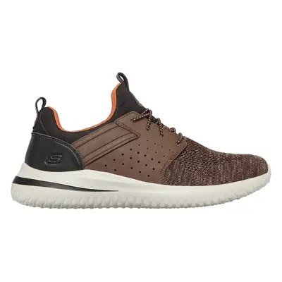 Skechers Men's Delson 3.0 - Cicada Sneaker in Chocolate, Size | Textile/Synthetic