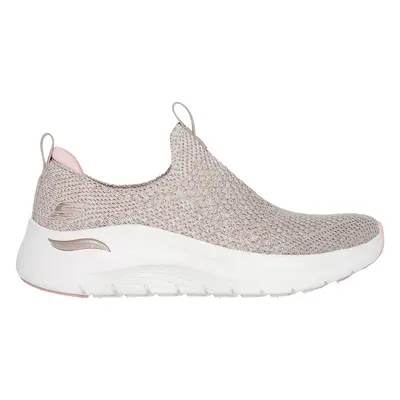 Skechers Women's Arch Fit 2.0 - Sheer Shimmer Sneaker in Taupe/Pink, Size | Textile/Synthetic, V