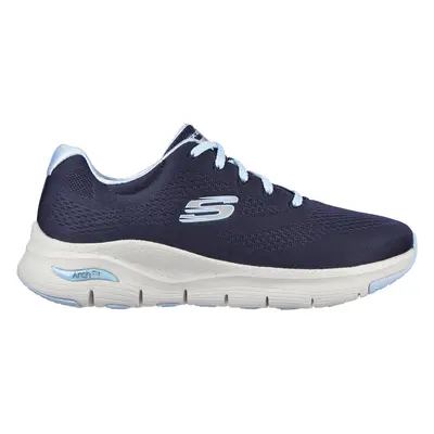 Skechers Women's Arch Fit - Big Appeal Sneaker in Navy Blue/Light Blue, Size | Textile/Synthetic