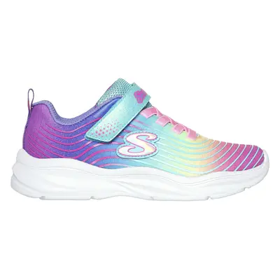 Skechers Girls Power Jams - Pastel Speed Sneaker in Turquoise, Size | Textile, Machine Washable