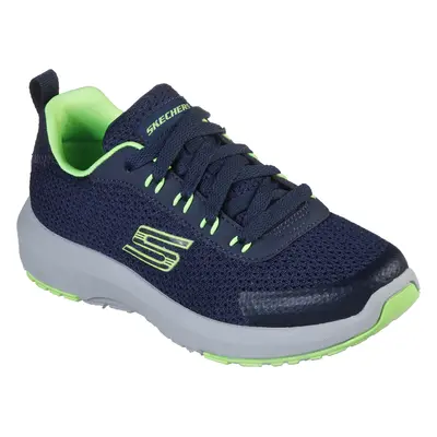 Skechers Boy's Dynamic Tread - Nitrode Sneaker in Navy Blue/Lime, Size | Textile/Synthetic, Vega