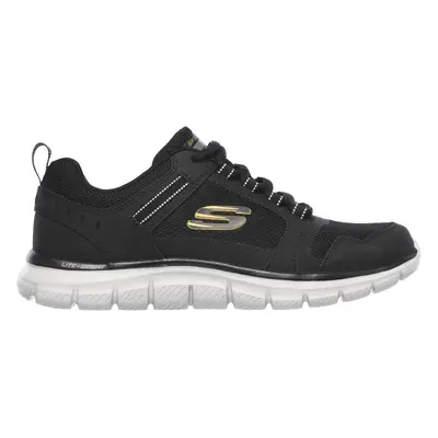 Skechers Men's Track - Knockhill Sneaker in Black/Gold, Size | Leather/Textile/Synthetic