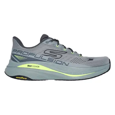 Skechers Men's Max Cushioning Propulsion Sneaker in Gray, Size | Textile/Synthetic, Vegan, Machi