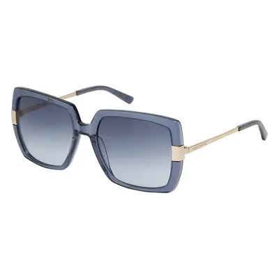 Skechers Women's Oversized Square Sunglasses in Blue/Gold